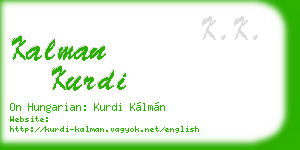 kalman kurdi business card