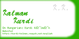 kalman kurdi business card